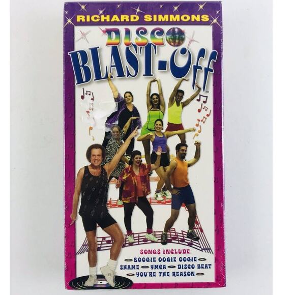 Richard Simmons Disco Blast-Off VHS - RARE! New In Original Packaging - Picture 1 of 6